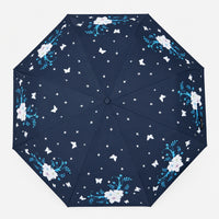 Magic Colour Changing Floral Triple-folding Umbrella with UV Protection