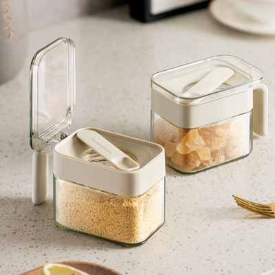 Heritage Glass Seasoning Jar with Integrated Spoon (300ml)