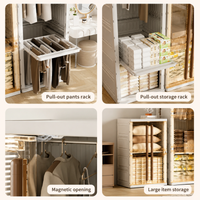 HOMX Modular Magnetic Wardrobe – Dust-Proof PP Storage Closet