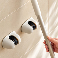Heavy-Duty Mop & Broom Holder - Wall Mount, Set of 2 (white)