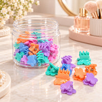 Kokosmile Hair Accessories Set for Girls - Ties & Mini Clips - 55 Pcs Set