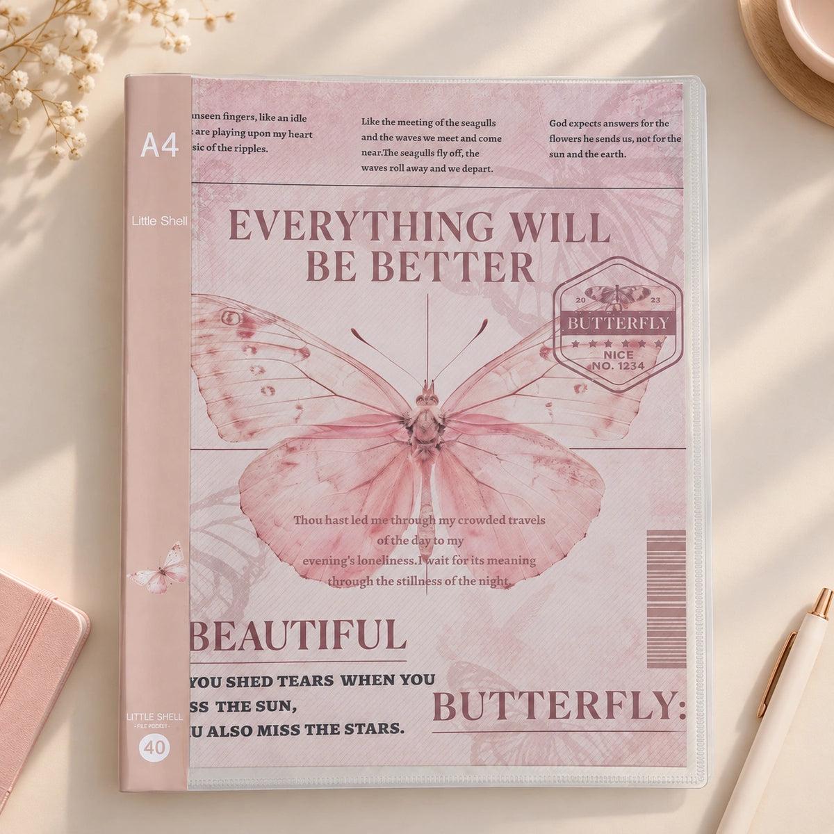 A4 Art Portfolio Binder – 40 Pocket Document Organizer