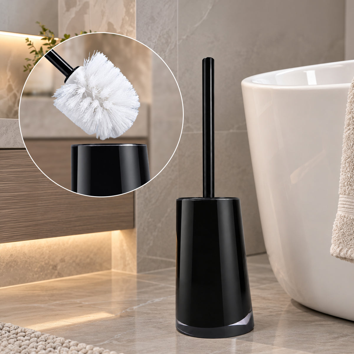 Premium ABS 5-Piece Bathroom Accessories Set with Chrome Finish