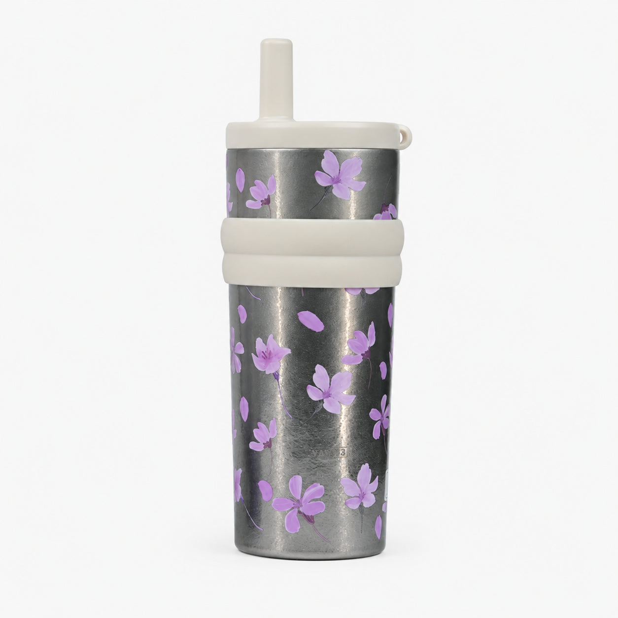 Pure Titanium Vacuum Tumbler water bottle with Straw & Charm – 550ml