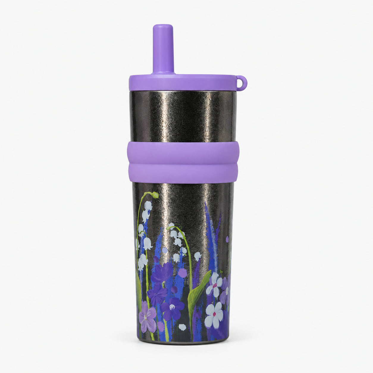 Pure Titanium Vacuum Tumbler water bottle with Straw & Charm – 550ml