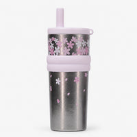Pure Titanium Vacuum Tumbler water bottle with Straw & Charm – 550ml