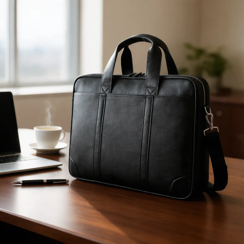 Premium PU Leather Unisex Laptop Bag for Work & Trave
