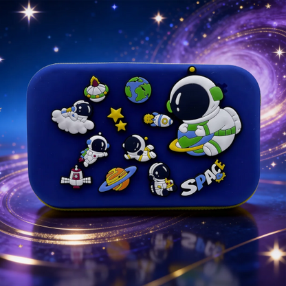 DIY Kids Space Theme Pencil Box with Removable Astronaut Charms