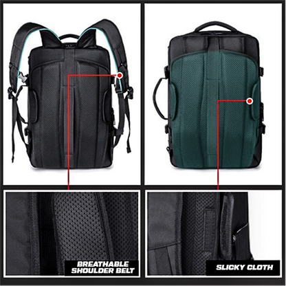 Vacuum Compression Travel Backpack with 50% Extra Space Design
