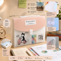 Portable Accordion File Organizer with Handle & Pockets