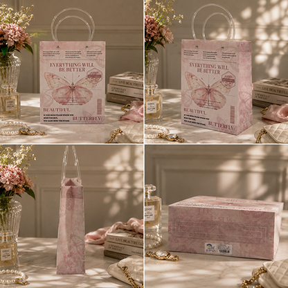 Butterfly Theme Paper Gift Bags for Gifts & Return Favors