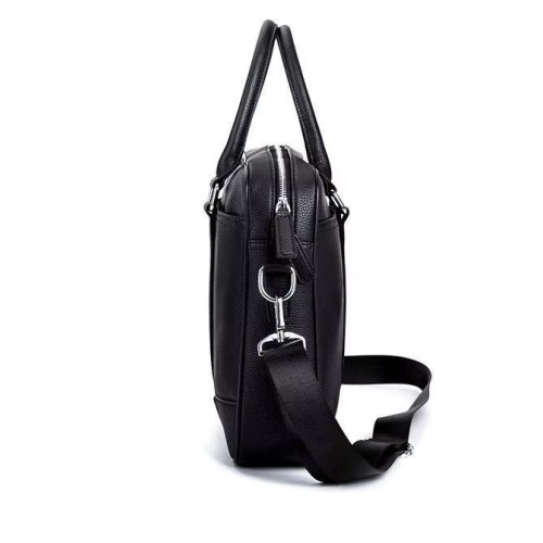 Premium Leather Laptop Bag for Men with Shoulder Strap & Organizer