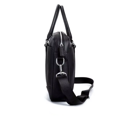 Premium Leather Laptop Bag for Men with Shoulder Strap & Organizer