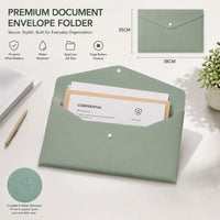 A5 Snap Button File Folder – Waterproof Document Organizer