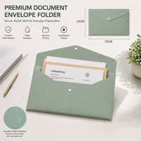 Portable A4 Document Folder with Snap Lock Closure