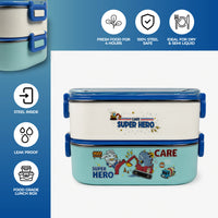 Double Decker Bento Lunch Box with 3 compartments for Kids – 710ml