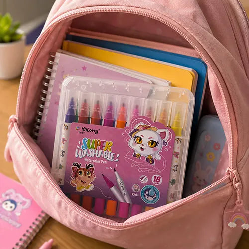Yalong Super Washable Water Colour Pens for Creative Kids - Set of 18