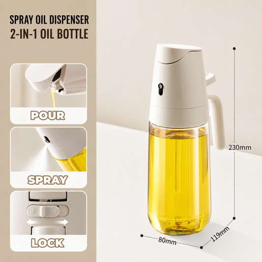 2-in-1 Oil Sprayer & Dispenser | Precision Oil Spray & Pour