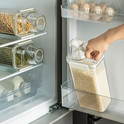 Dry Food Storage Container, BPA Free PET Storage Dispenser with Measuring Cup