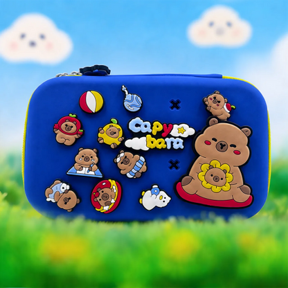 Kids Bear Theme Pencil Box with Removable Decorative Charms