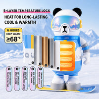 Waka Snowboarder Panda Insulated Water Bottle with Strap - 530ml