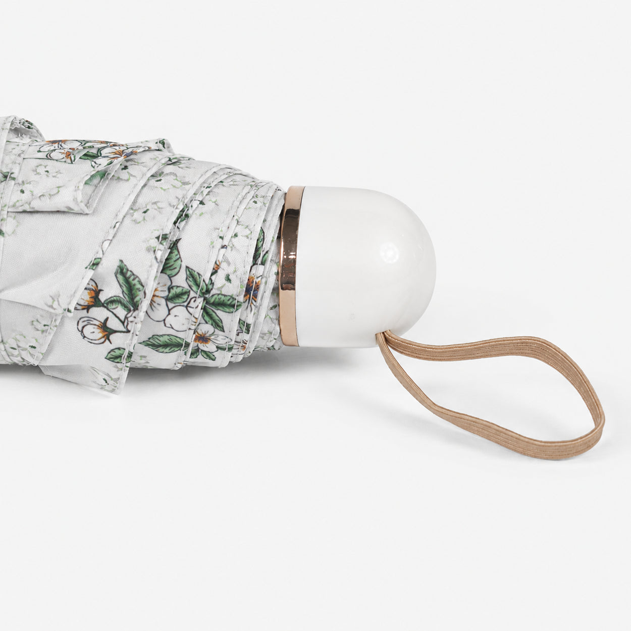 Floral Print UV Protection Umbrella with 10K Golden Rod Frame