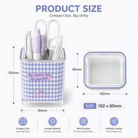 Aesthetic Desk Organizer for Pens & Makeup Brushes