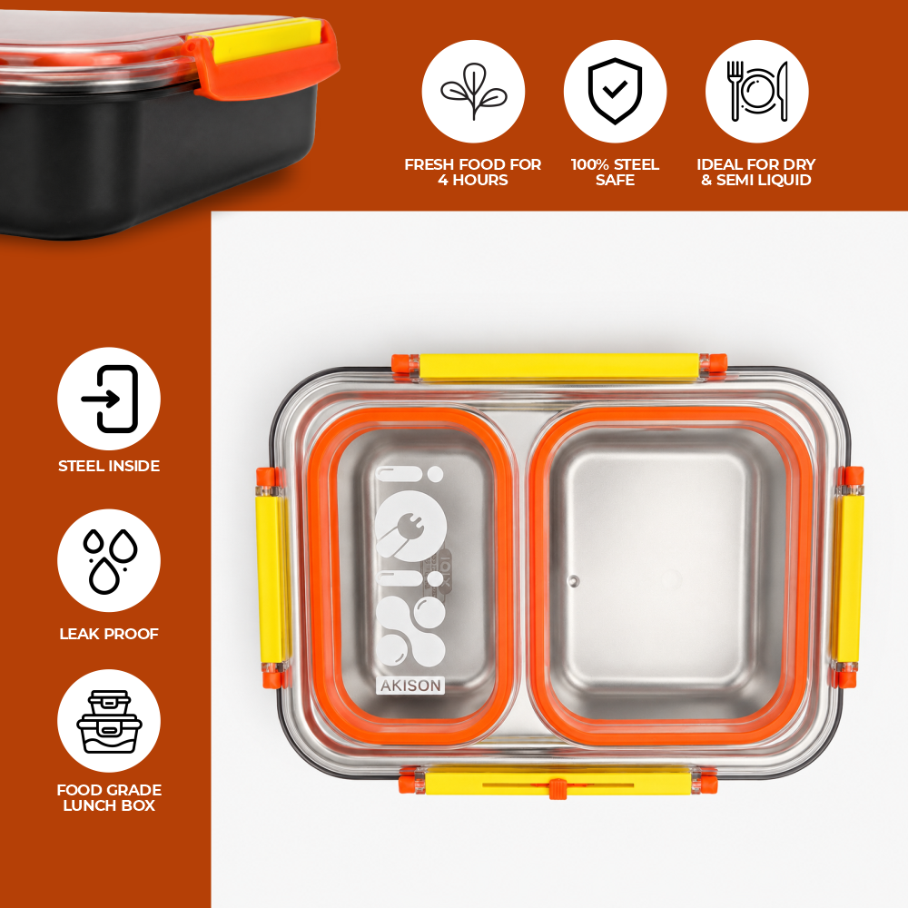 Stainless Steel Leak-Proof Lunch Box with Day Tracker - 750ml