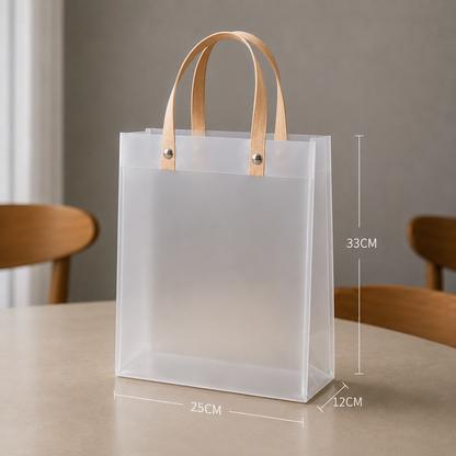 Reusable PVC Gift Carry Bags with Transparent Handles