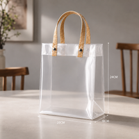 Transparent PVC Gift Bags with Handles for Return Gifts - Set of 4