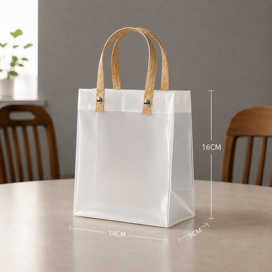 Multipurpose PVC Gift Bags with Handles for Packaging - Set of 4