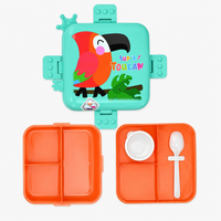 Cartoon Kids Lunch Box with 3 compartments for Kids - 1590ml