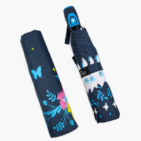 Magic Colour Changing Floral Triple-folding Umbrella with UV Protection