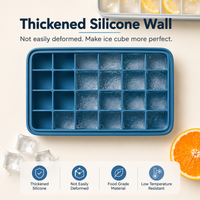 Flexible Silicone premium FDA-grade Ice Cube Tray (24 Cubes)