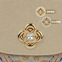 Premium Hangzhou Silk Leather Backpack with Top Handle & Sling