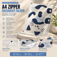 A4 Water Resistant Zipper Document Organizer Pouch