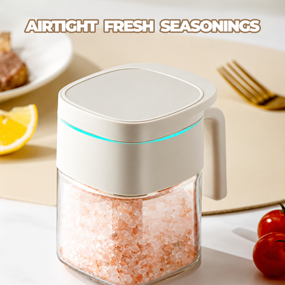 Spice Jar with Integrated Lid & Measuring Spoon.