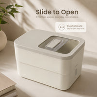 HOMX Sliding Rice Container – Easy-Fill Window, Sealed Freshness
