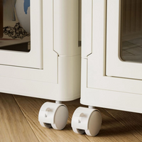 HOMX Foldable Wardrobe Closet – Storage Armoire with Wheels & Drawer