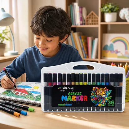 Yalong Acrylic Paint Markers Set for Canvas, Glass & Rock Art