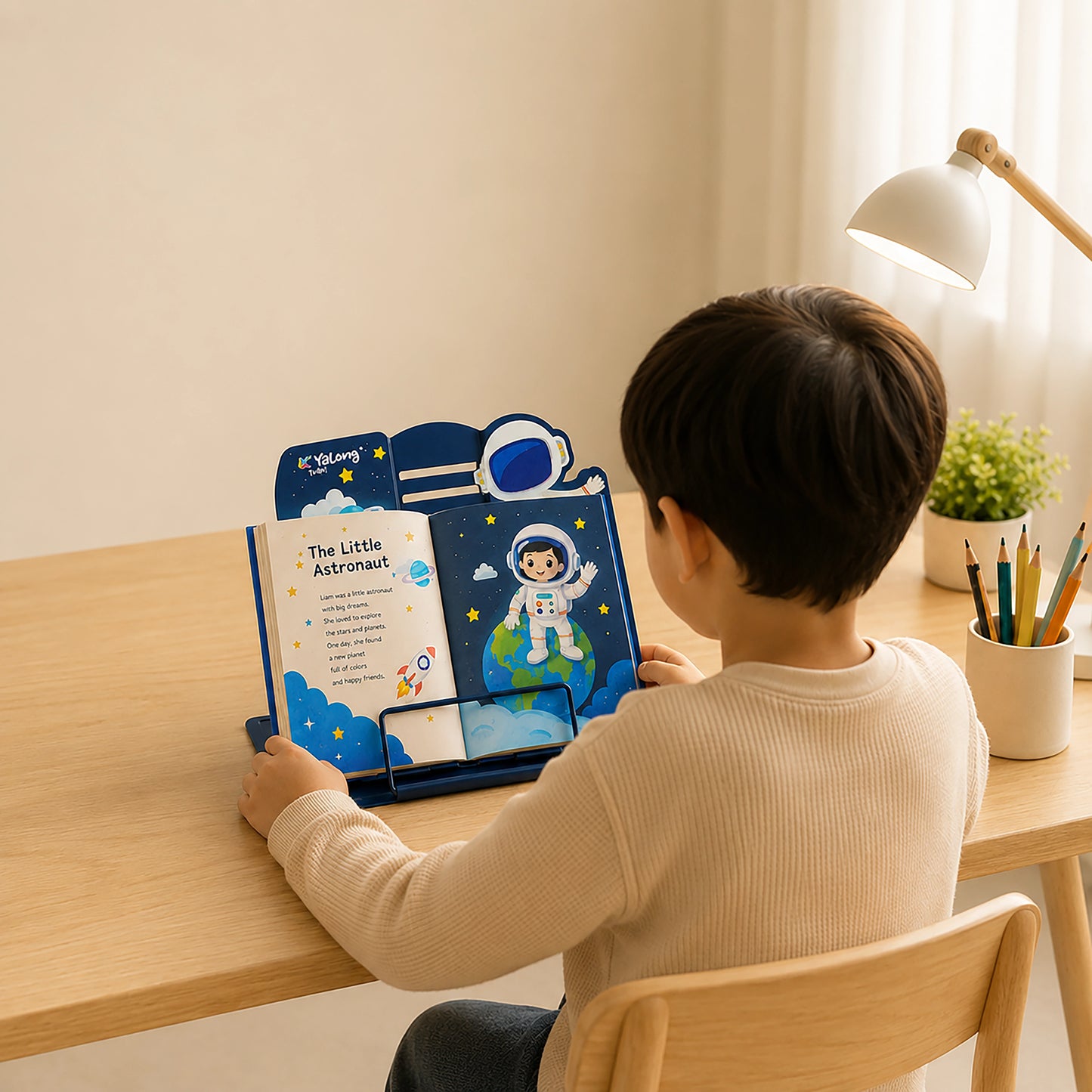 Yalong Kids Adjustable Book Holder Stand for Study Table