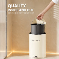 HOMX Black Step Trash Can 20L – Foot Pedal, Slow-Close, Glossy