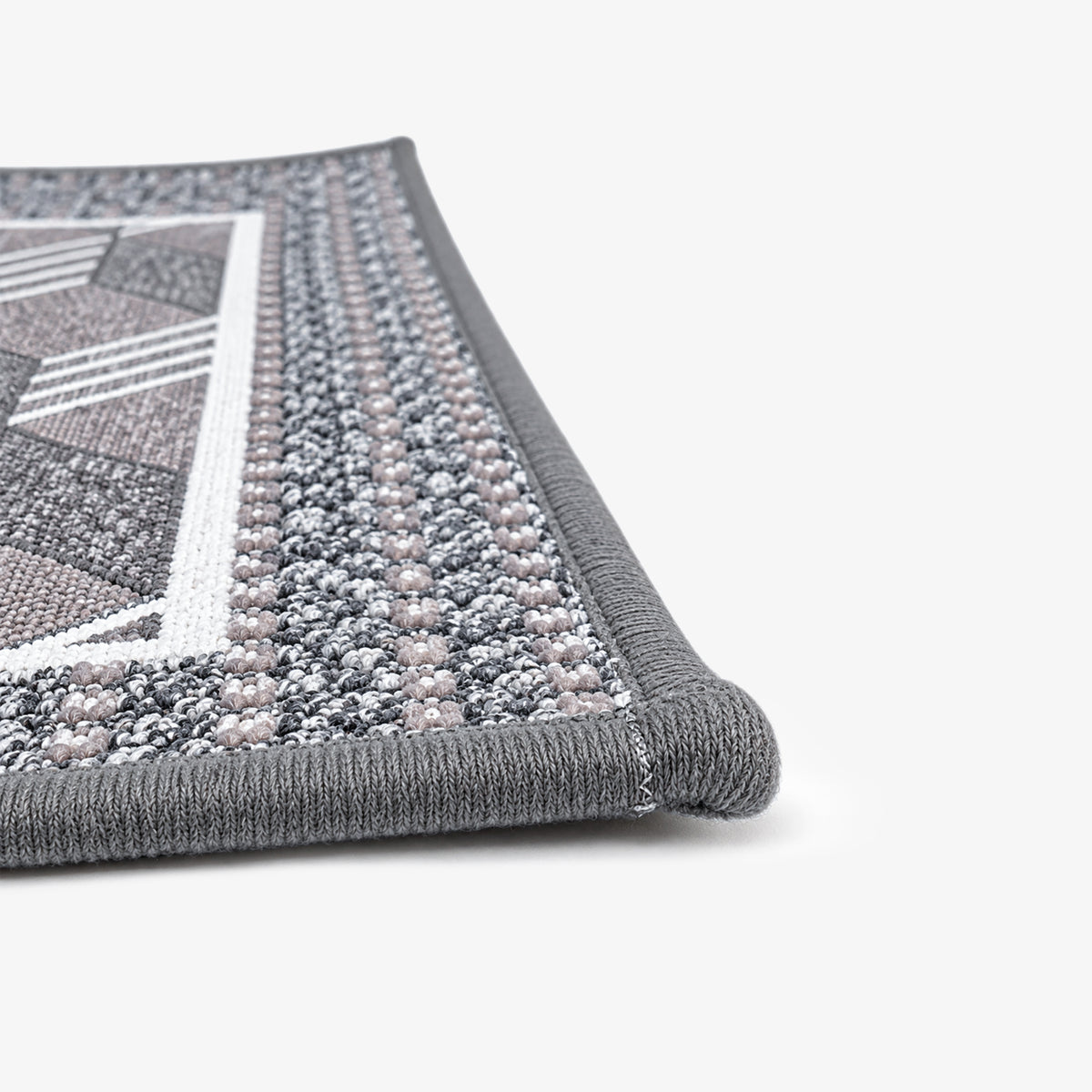 Premium Ferret Fleece Doormat with Modern Geometric Pattern