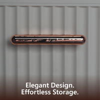 Elegant Fluted Storage Cabinet with Drawer, Door & Rolling Wheels