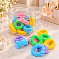 Kokosmile Hair Accessories Set for Girls - Ties & Mini Clips - 55 Pcs Set