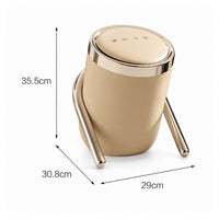 HOMX Tilted Dustbin with Electroplated Stand, Tip-Proof Stable Design