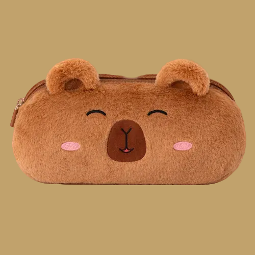 KokoSmile Plush Cat Pencil Pouch | Cute Large Capacity Case