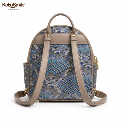 Premium Hangzhou Silk Leather Mini Backpack