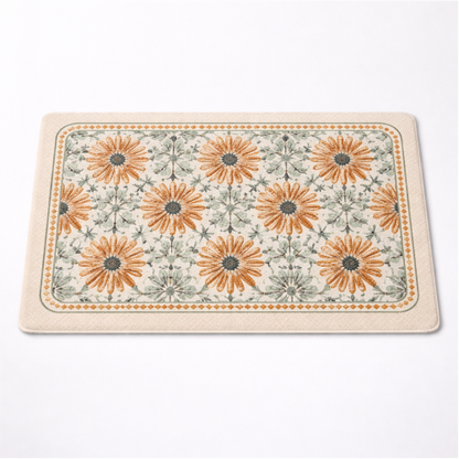 Premium Floral Anti-Slip Doormat for Entryway/Kitchen/Bathroom