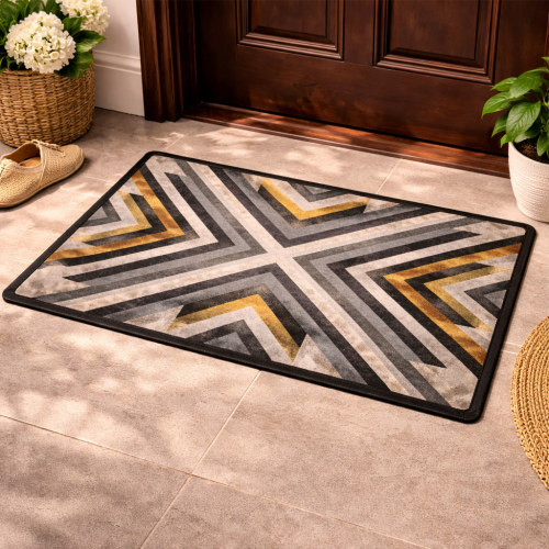 Luxury Geometric Indoor Doormat for Entryway, Bathroom & Kitchen